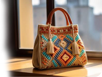 Collection of handwoven bags for women